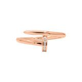 Natural Cubic Zircon 925 Silver Gold Plated Band Ring