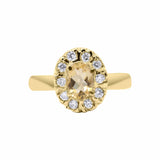 Lemon Quartz and Cubic Zircon 925 Sterling Silver Ring