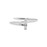 Natural Cubic Zircon 925 Silver Gold Plated Band Ring