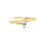 Natural Cubic Zircon 925 Silver Gold Plated Band Ring