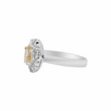 Lemon Quartz and Cubic Zircon 925 Sterling Silver Ring