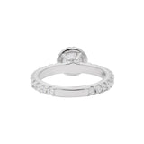 Cubic Zircon 925 Silver Gold Plated Band Ring For Women