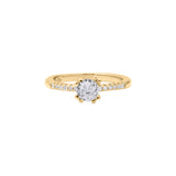 Gold Plated Natural Cubic Zircon 925 Sterling Silver Ring
