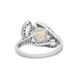 Amethyst Citrine and Cubic Zircon 925 Sterling Silver Gold Plated Designer Ring
