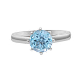 Designer Blue Topaz 925 Sterling Silver Ring