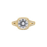 Natural Cubic Zircon 925 Gold Plated Silver Designer Ring
