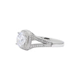 Natural Cubic Zircon 925 Gold Plated Silver Designer Ring