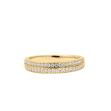Natural Cubic Zircon 925 Sterling Silver Gold Plated Band Ring For Women