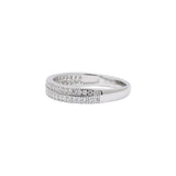 Natural Cubic Zircon 925 Sterling Silver Gold Plated Band Ring For Women