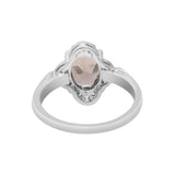 Smokey Quartz and Cubic Zircon 925 Sterling Silver Ring