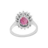 Ruby and Cubic Zircon 925 Sterling Silver Ring