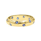 Blue Sapphire 925 Sterling Silver Unisex Band