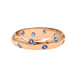 Blue Sapphire 925 Sterling Silver Unisex Band