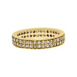 Diamond 925 Sterling Silver Gold Plated Band Ring