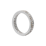 Diamond 925 Sterling Silver Gold Plated Band Ring