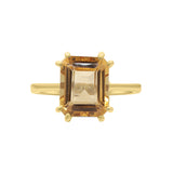 Natural Citrine 925 Sterling Silver Gold Plated Ring