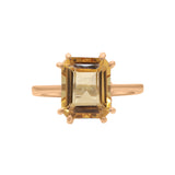 Natural Citrine 925 Sterling Silver Gold Plated Ring