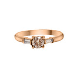 Diamond 925 Sterling Silver Designer Gold Plated Ring