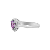 Natural Amethyst and Cubic Zircon 925 Sterling Silver Gold plated Designer Ring