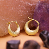 925 Sterling Silver Texture Hoop Earrings