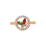 Natural Cubic Zircon 925 Sterling Silver Rose Gold plated Ring
