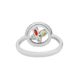 Natural Cubic Zircon 925 Sterling Silver Rose Gold plated Ring