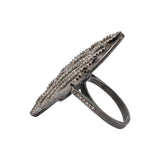 Natural Diamond 925 Sterling Silver Luxurious Handmade Ring