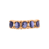 Natural Tanzanite 925 Sterling Silver Gold plated Ring