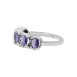 Natural Tanzanite 925 Sterling Silver Gold plated Ring
