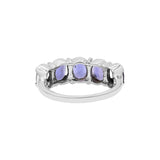 Natural Tanzanite 925 Sterling Silver Gold plated Ring