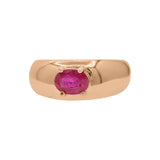 Natural Ruby 925 Sterling Silver Gold plated Handmade Ring