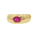 Natural Ruby 925 Sterling Silver Gold plated Handmade Ring