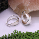 925 Sterling Silver Chunky Hoop Earrings