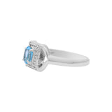 Natural Blue Topaz Designer 925 Sterling Silver Ring