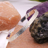 925 Sterling Silver Hammered Cuffs Bracelets