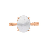 Natural White Moonstone 925 Sterling Silver Designer Ring