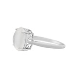 Natural White Moonstone 925 Sterling Silver Designer Ring