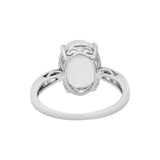 Natural White Moonstone 925 Sterling Silver Designer Ring