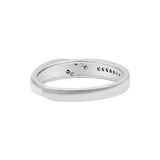 Natural Cubic Zircon Unisex 925 Sterling Silver Designer Band Ring