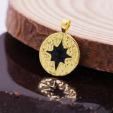 925 Sterling Silver Star Enamel Pendant Elegant Handmade Jewelry