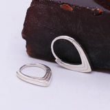 925 Sterling Silver V Shape Earrings