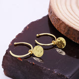 Designer 925 Sterling Silver Hammered Round Earrings