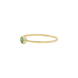 Round Emerald 925 Sterling Silver Gold Plated Ring