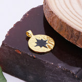 925 Sterling Silver Star Enamel Pendant Elegant Handmade Jewelry