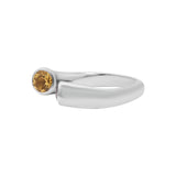 Natural Citrine and Ruby 925 Sterling Silver Adjustable Designer Ring