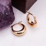 925 Sterling Silver Thick Hoop Earrings