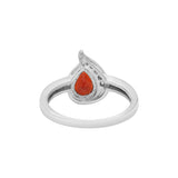 Elegant Garnet and Cubic Zircon 925 Sterling Silver Gold Plated Ring