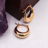 925 Sterling Silver Thick Hoop Earrings