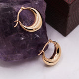 925 Sterling Silver Thick Hoop Earrings