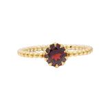 925 Garnet Gold Plated Designer Silver Ring